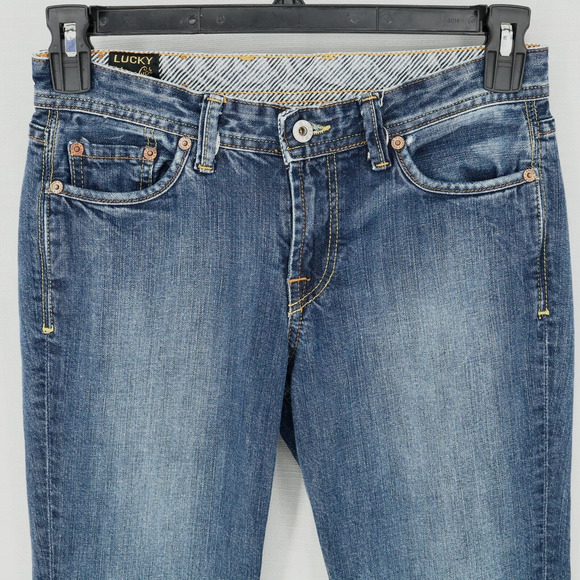 Lucky Brand Jeans Womens 27 Waist 4 Classic Cathy Crop Blue Stretch Denim - Picture 8 of 15